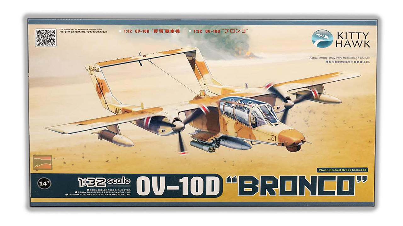 1/32 Kitty Hawk OV-10D Bronco Plastic Model Kit - Squadron.com