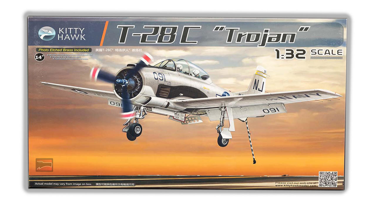 1/32 Kitty Hawk T-28C Trojan Plastic Model Kit - Squadron.com