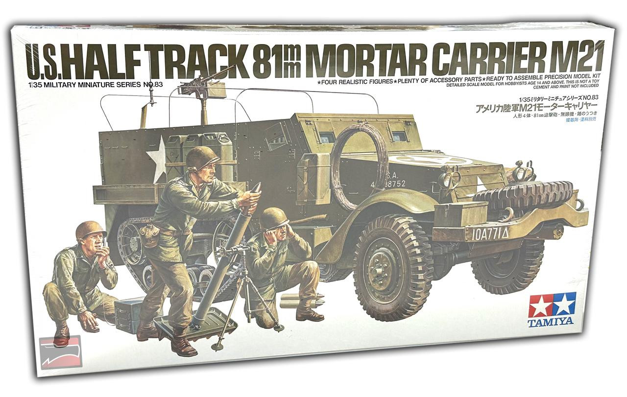 1/35 Tamiya US M21 Mortar Carrier Halftrack Plastic Model Kit MMD