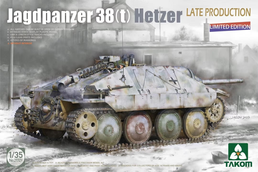 トーテム、コレクタブル未開封、ハイエストセット 1/35 Takom Jagdpanzer 38(t) Hetzer Late Production (No Interior