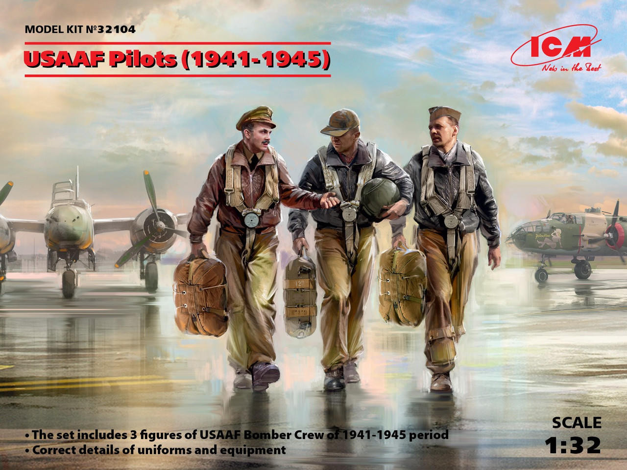 1/32 ICM USAAF Pilots (1941-1945) (3 figures) - Squadron.com
