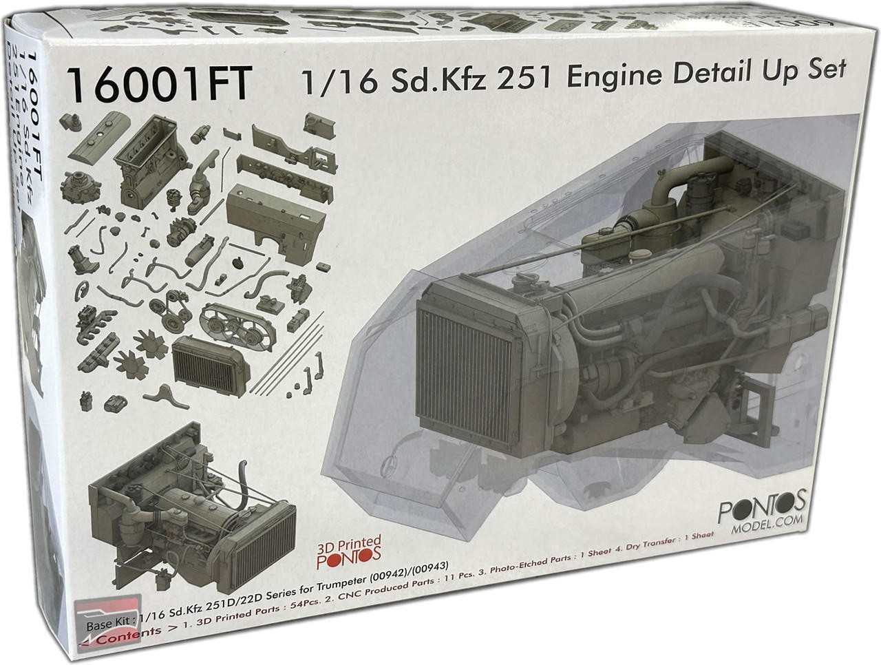 1/16 Pontos Sd.Kfz 251 Halftrack Engine Detail Up Set for