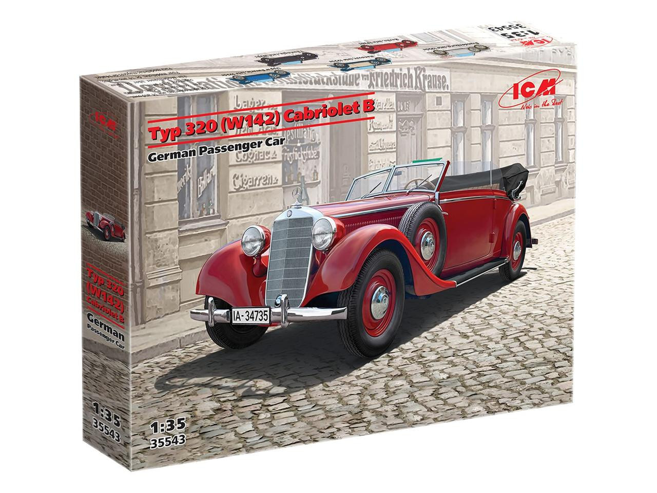 1/35 ICM Typ 320 (W142) Cabriolet B German Passenger Car Plastic Model