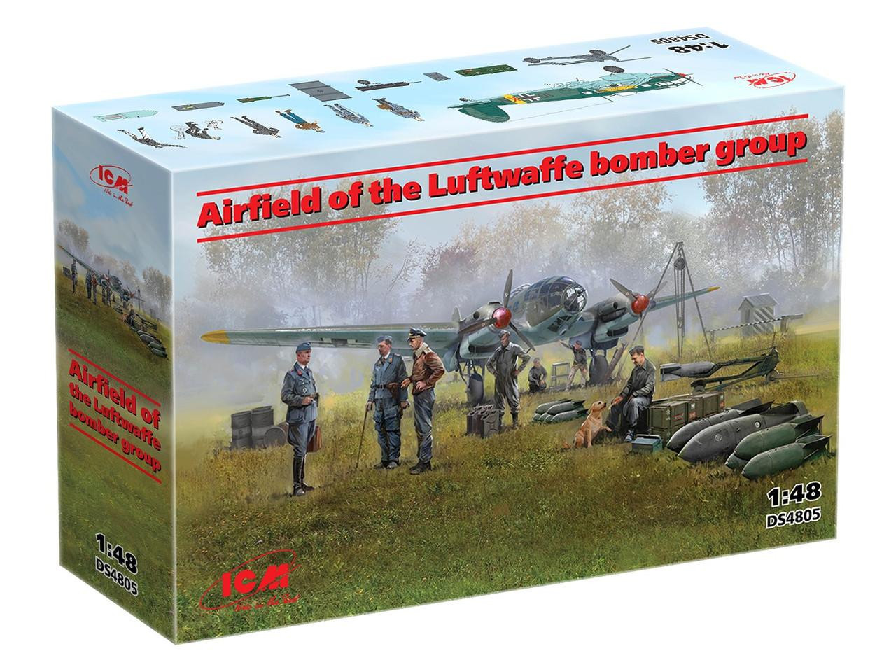 1/48 ICM Airfield of the Luftwaffe bomber group Plastic Model Kit ...