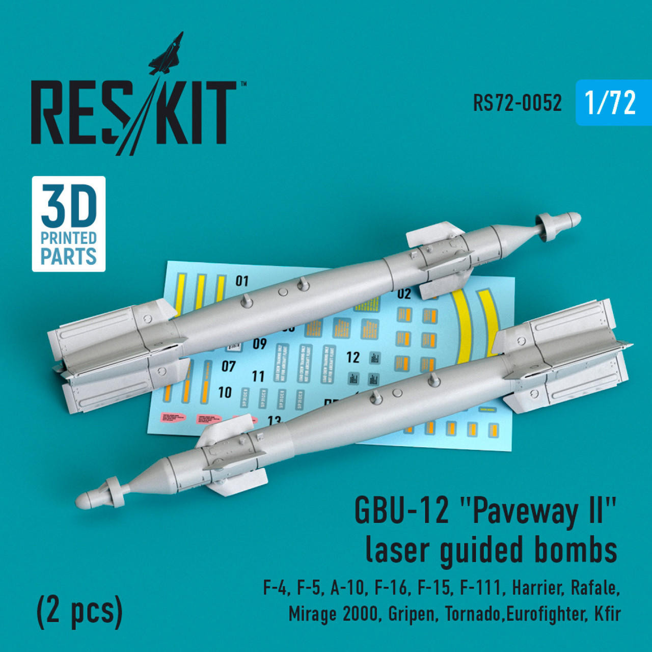 1/72 GBU-12 Paveway II laser guided bombs (2 pcs) - Squadron.com