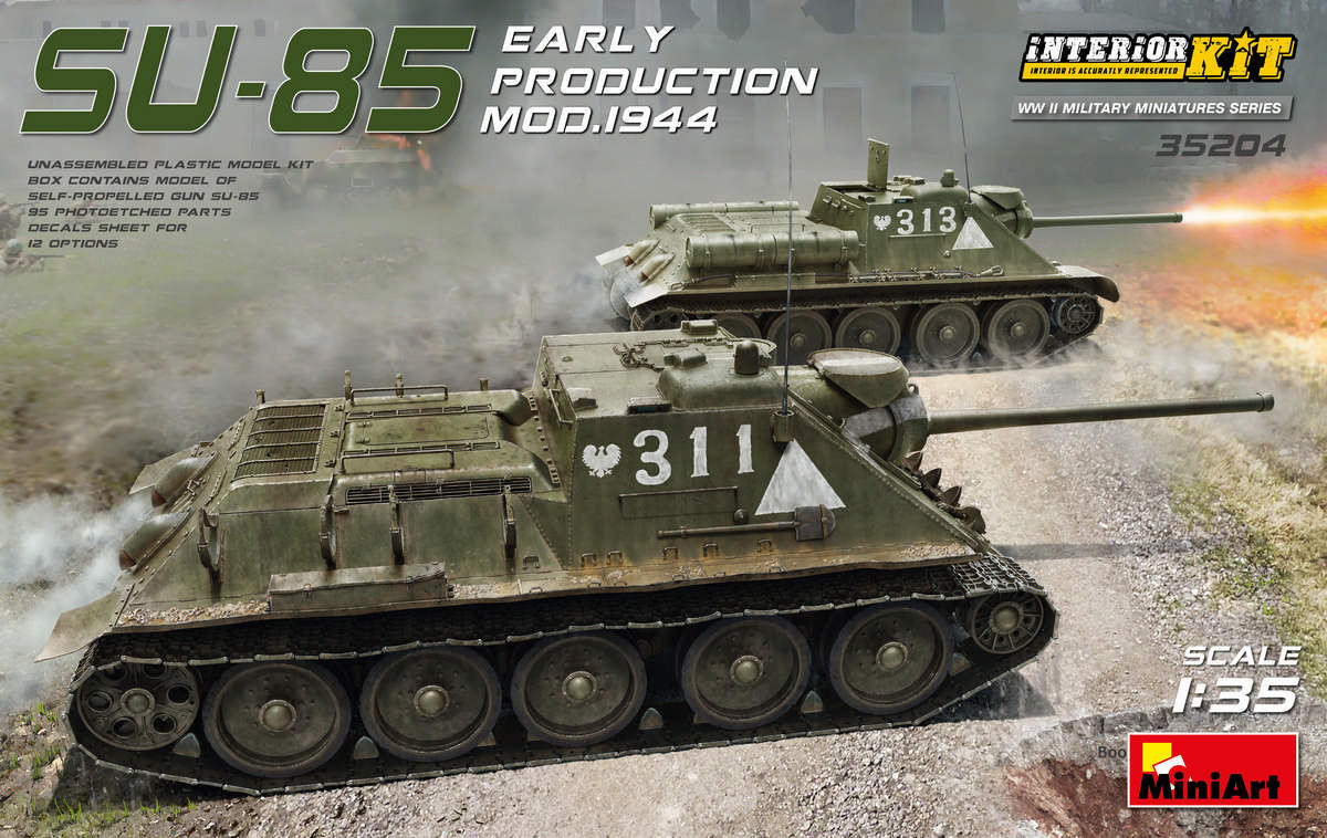 MiniArt SU-85 自走砲 1:35 1/35 Miniart SU-85 Mod. 1944 (Early Production)w/ Interior Kit