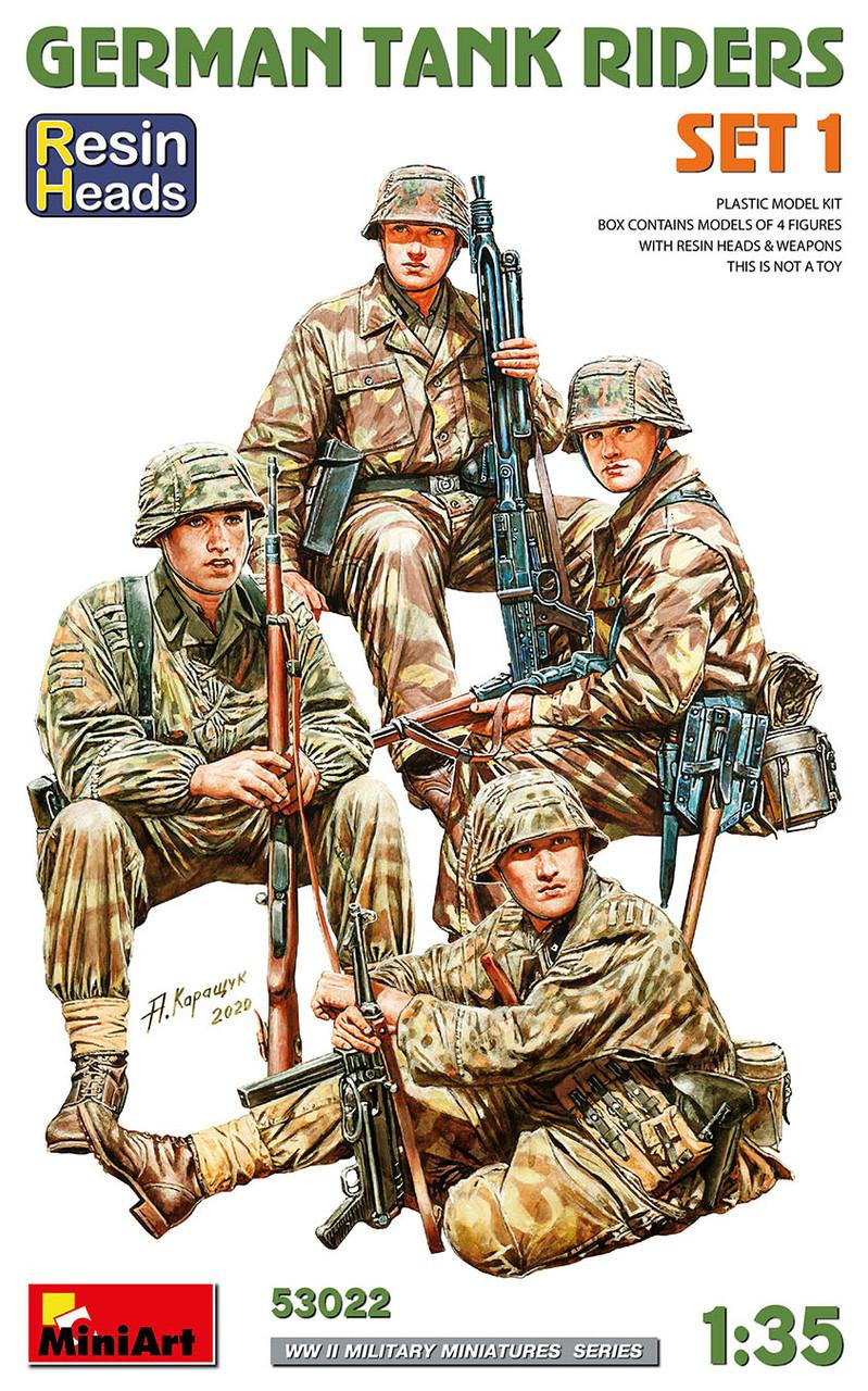 1/35 Miniart German Tank Riders Set 1 w/RESIN HEADS - Squadron.com