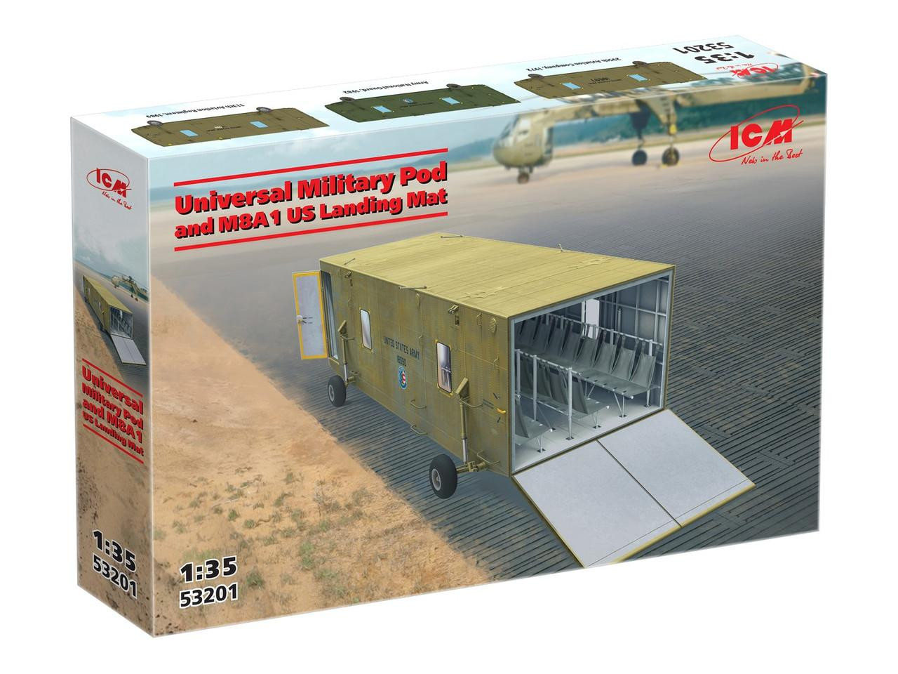 1/35 ICM Universal Military Pod & M8A1 US Landing Mat Plastic