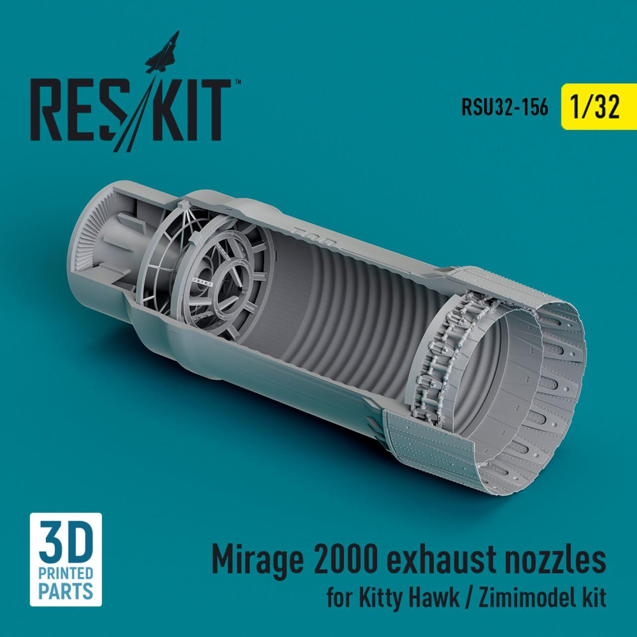 隼　file 1354/2000 1/32 Reskit L5Mirage 2000 exhaust nozzle for Kitty Hawk
