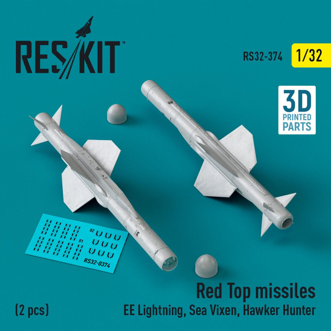 1/32 Reskit Red Top missiles (2 pcs) (EE Lightning, Sea Vixen