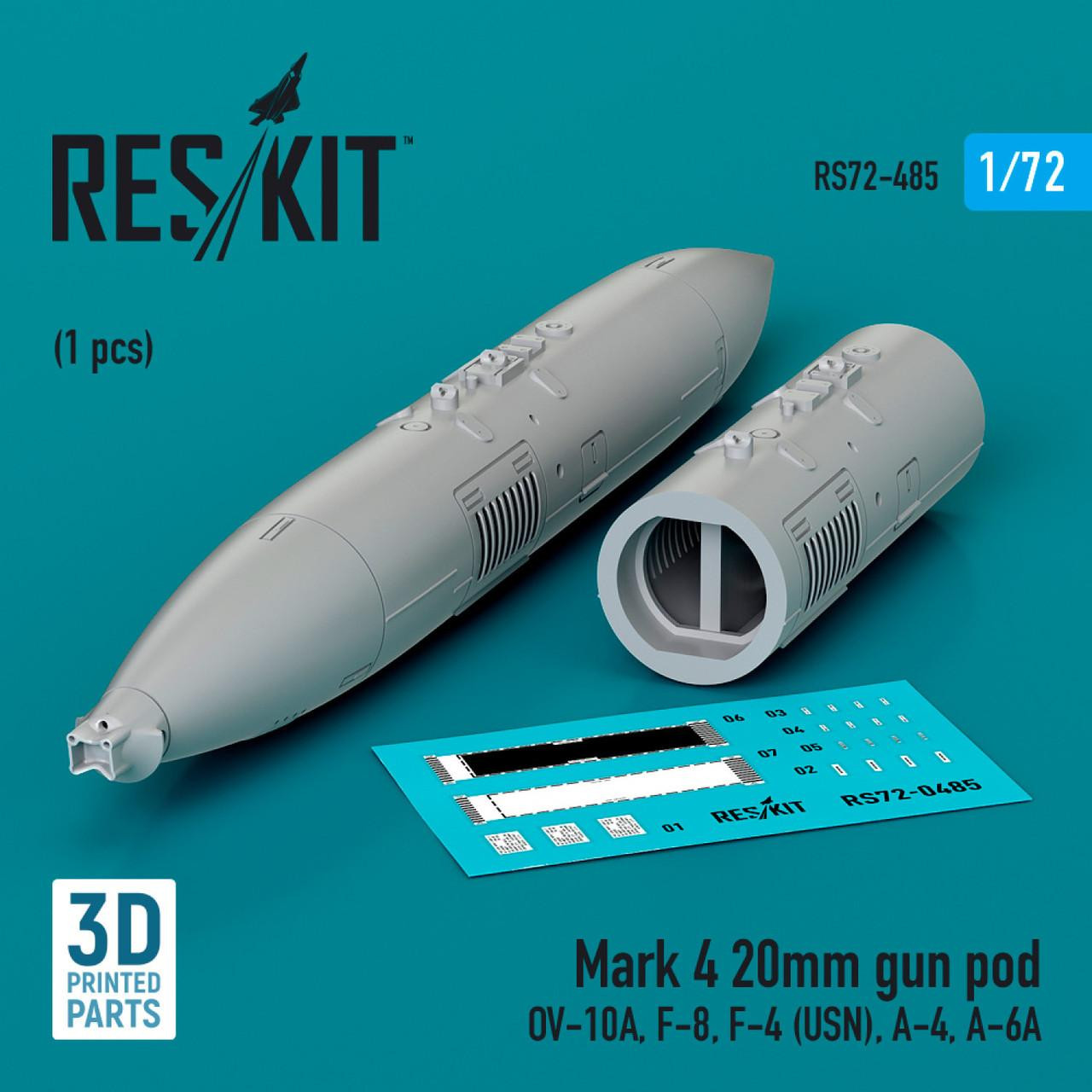 1/72 Object 777 Version II 3Dプリントキット 未組立 1/72 Reskit Mark 4 20mm gun pod (1 pcs) (3D Printed) (1/72