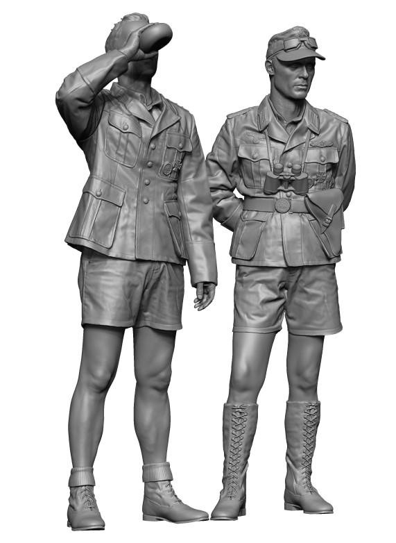 Greman Modles 1/48 H3 Models WWII German Dak Officer set 3D Printed Figure - Squadron.com