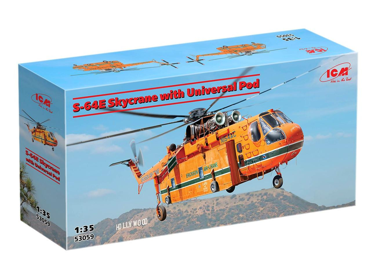 1/35 ICM Sikorsky S-64E Skycrane w/ Universal Pod Plastic Model
