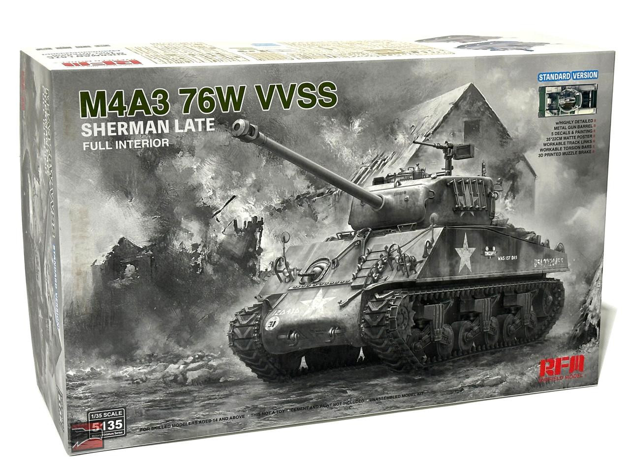 1/35 Ryefield M4A3 Sherman 76W VVSS Late (Standard Version w