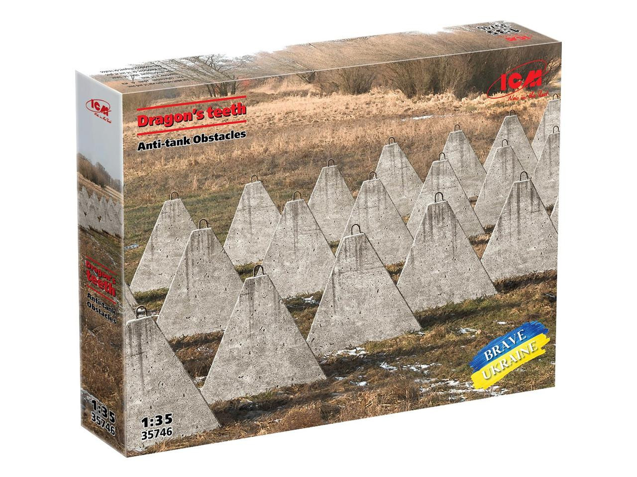 1/35 ICM Dragon's Teeth Anti-tank Obstacles Plastic Model Kit