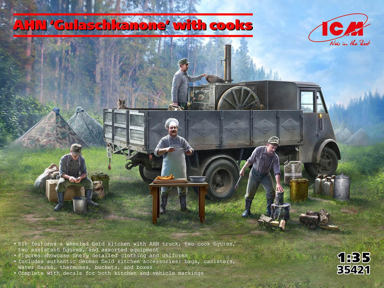1/35 ICM AHN Gulaschkanone German Field Kitchen with cooks