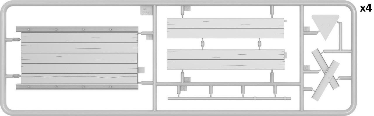 MINIART MIN35666 PASSAGGIO A LIVELLO RAILWAY CROSSING KIT 1:35 Modellino