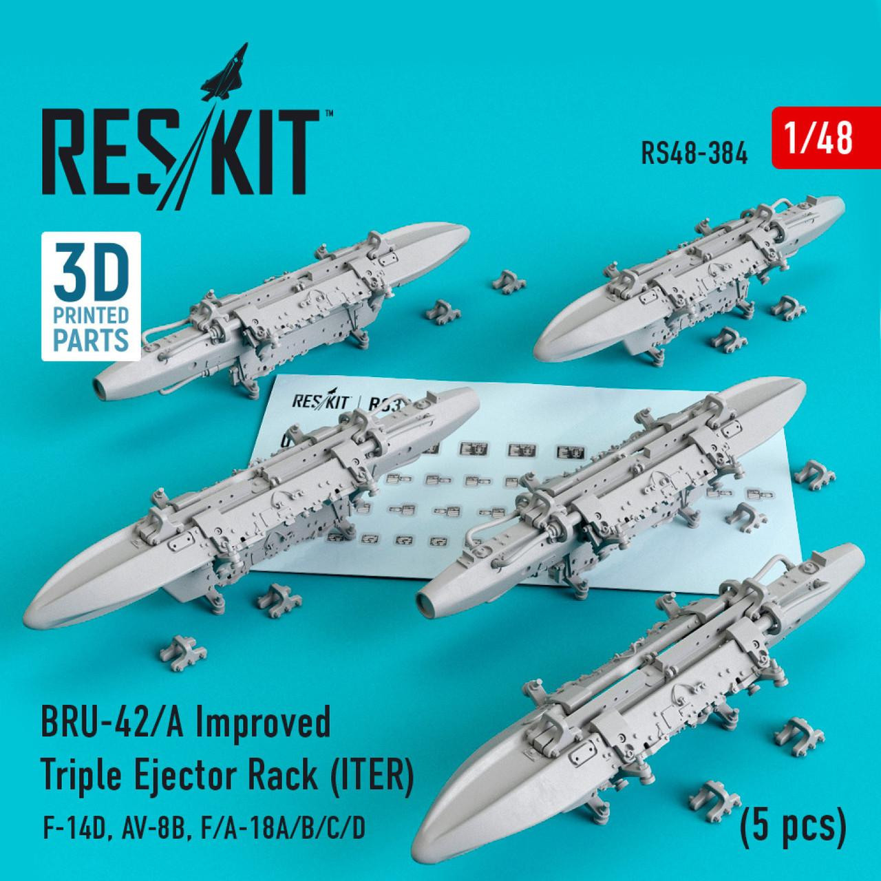 1/48 Reskit BRU-42/A Improved Triple Ejector Rack (ITER) (5 pcs