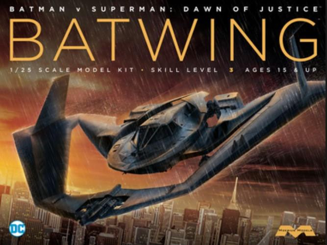 BATWING 1:48スケールモデルキット Moebius Bvs Batplane Kit 1:25 - Squadron.com