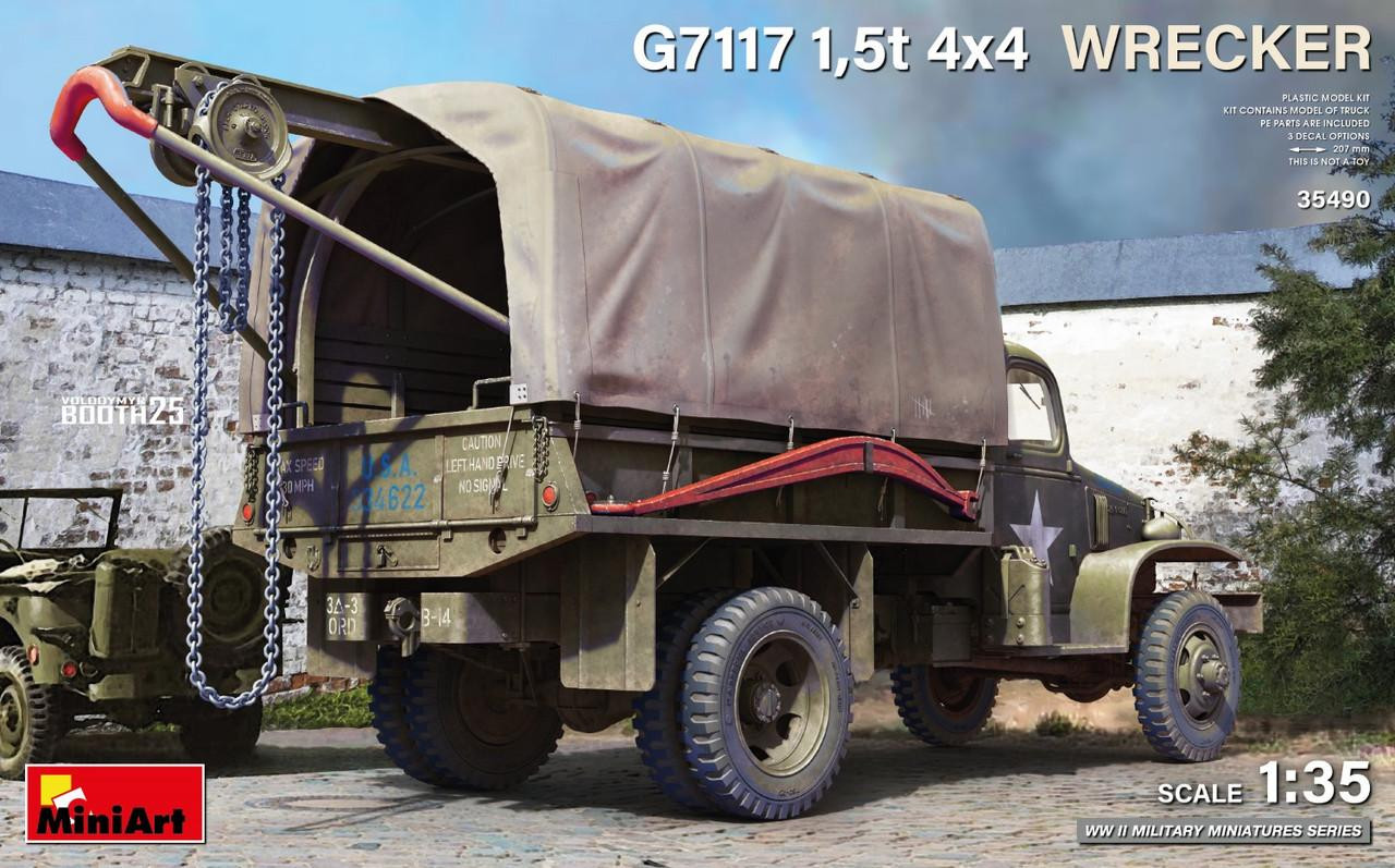 1/35 Miniart G7117 1.5T 4x4 Wrecker Plastic Model Kit - Squadron.com