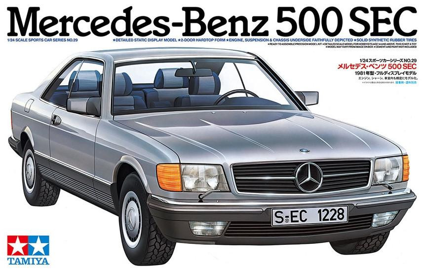 メルセデス ベンツ Sクラス 500SEC 1/24 TAMIYA 1/24 Tamiya Mercedes-Benz 500SEC Plastic Model Kit - Squadron.com