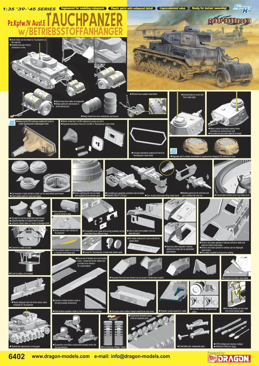 1/35 Dragon TAUCHPANZER IV w/TRAILER - Squadron.com