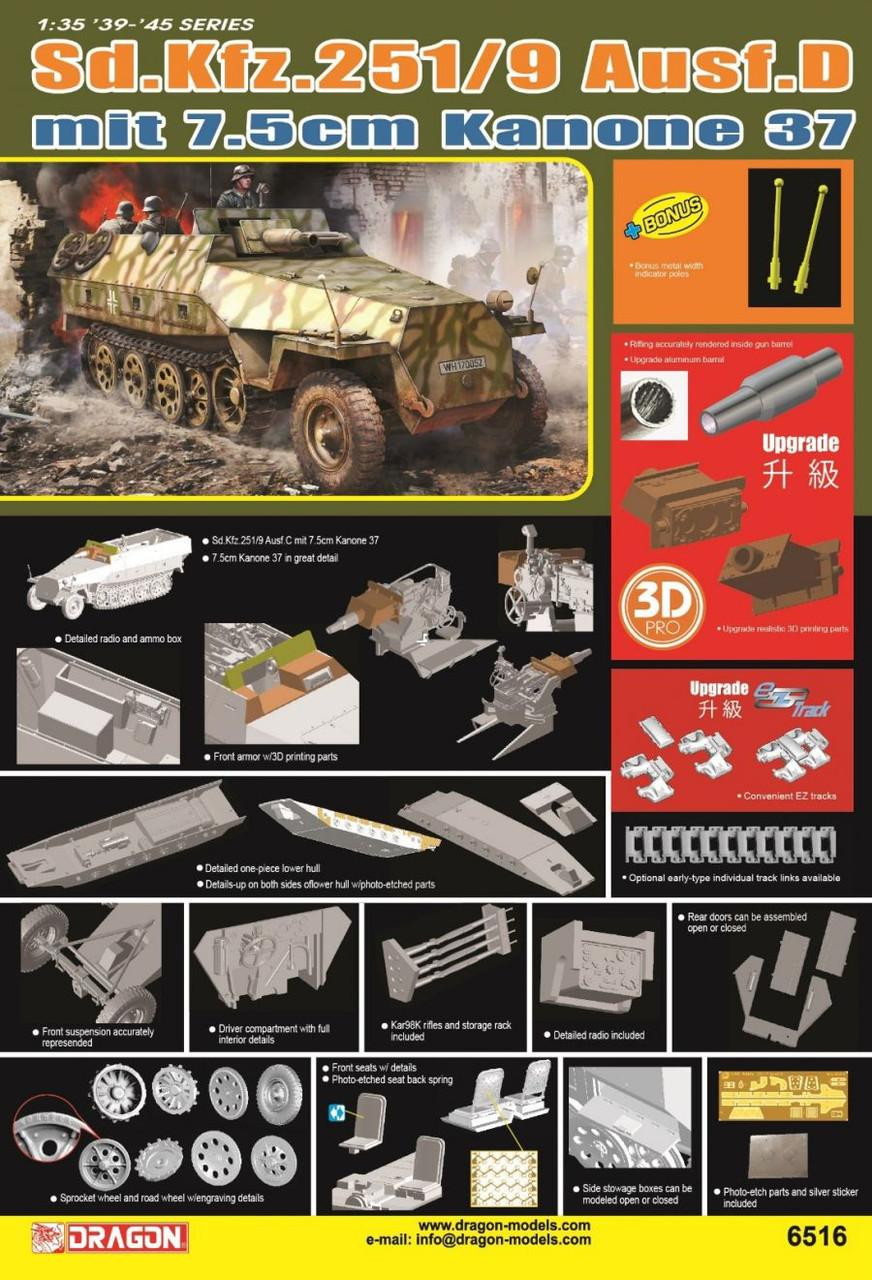 1/35 Dragon Sd.Kfz.251/9 Ausf.D mit KANONE 37 - Squadron.com