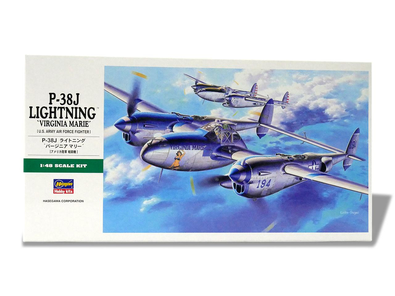 1/48 Hasegawa P-38J Lightning Plastic Model Kit - Squadron.com