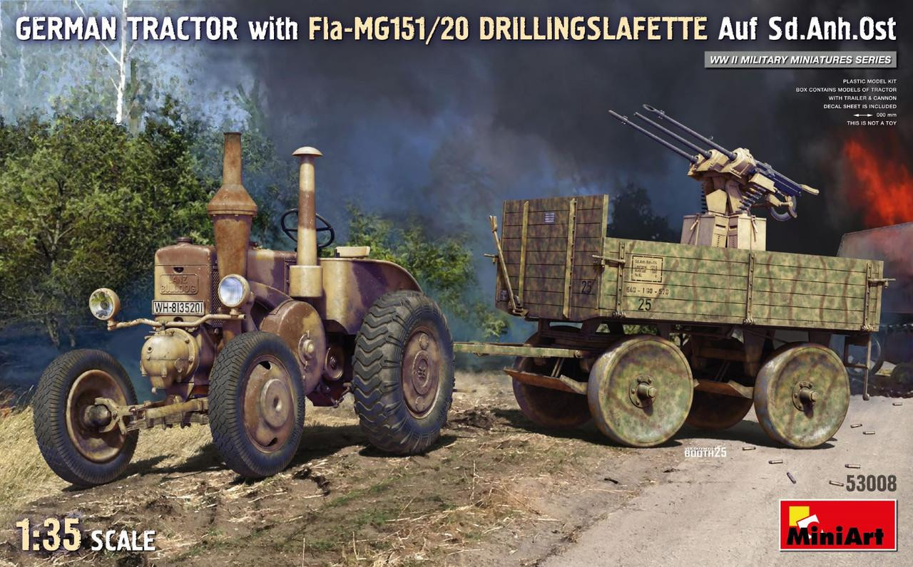 1/35 Miniart German Tractor & Flak Gun (Fla-MG151/20