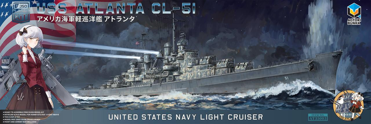 限定価格！USS ATLANTA CL-51 1/350モデルキット 1/350 USS Atlanta CL-51 Light Cruiser Plastic Model Kit - Squadron.com