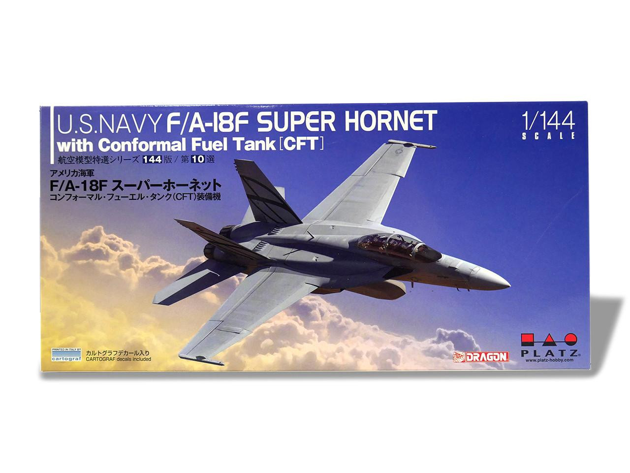 1/144 Platz US Navy F/A-18F Super Hornet with Conformal Fuel Tank