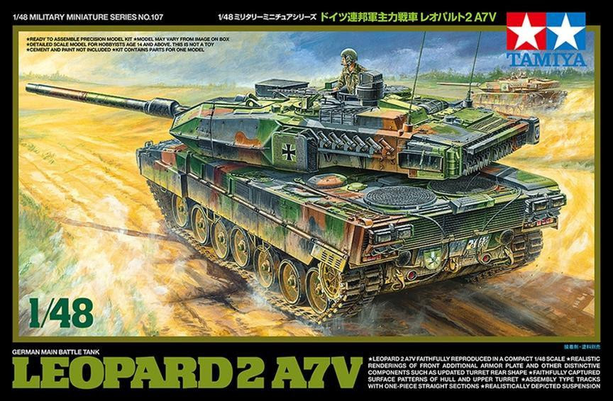1/48 Tamiya Leopard 2 A7V Plastic Model Kit - Squadron.com
