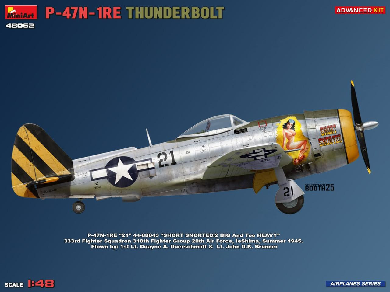 1/48 Miniart P-47N-1RE Thunderbolt Bubbletop (ADVANCED) Plastic