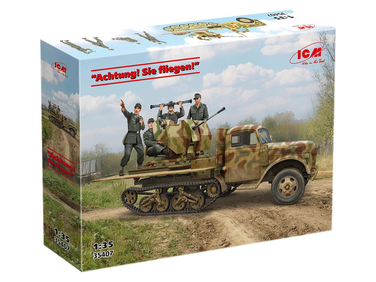 1/35 ICM Achtung! Sie fliegen! Halftrack Sd.Kfz.3b with 2 cm Flak