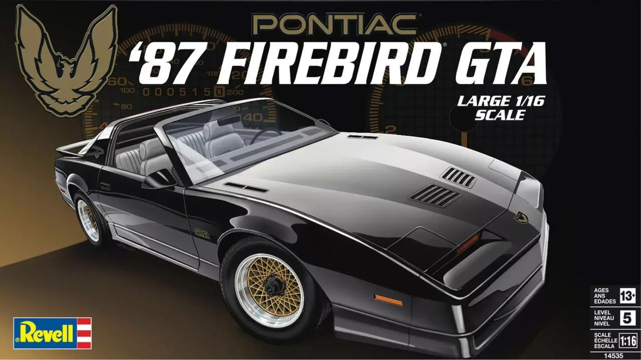 1987 PONTIAC FIREBIRD GTA ミニカー 1/16 Revell 1987 Pontiac Firebird GTA Plastic Model Kit - Squadron.com