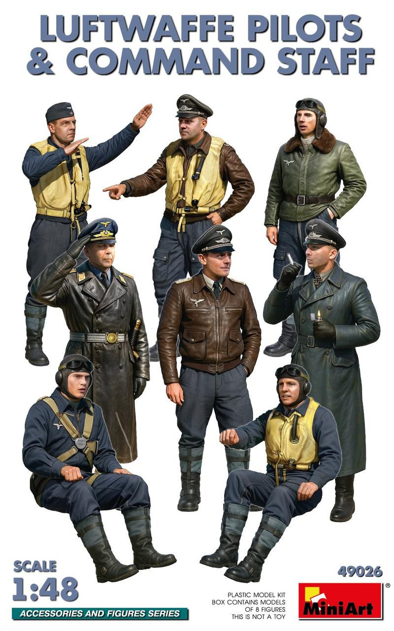 1/48 Miniart Luftwaffe Pilots and Command Staff Figures Plastic