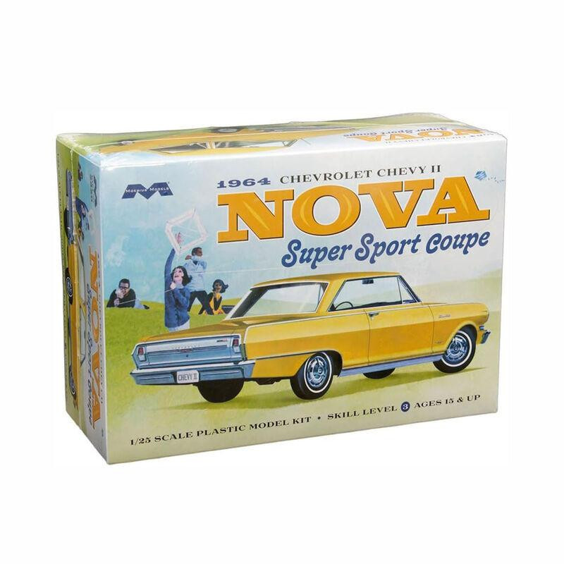 自動車 MOEBIUS MODELS 1/25 1964 CHEVY NOVA SS 1/25 Moebius 1964 Chevy Nova Super Sport Coupe Plastic Model Kit