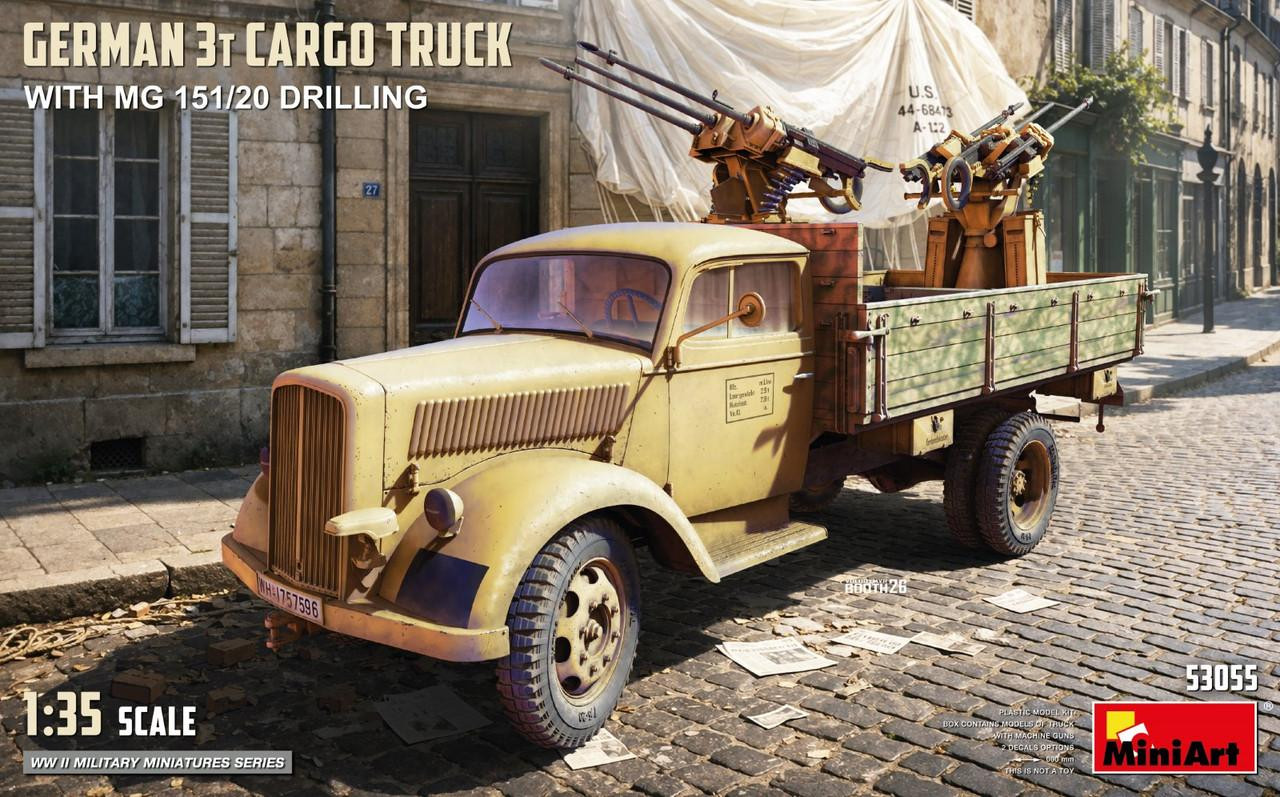 1/35 Miniart German 3T Cargo Truck w/MG 151/20 Drilling - PREORDER