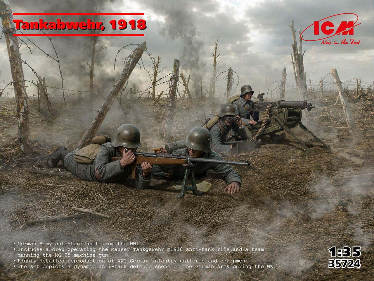 1/35 ICM Tankabwehr 1918 German Anti-Tank Figure Set - PREORDER