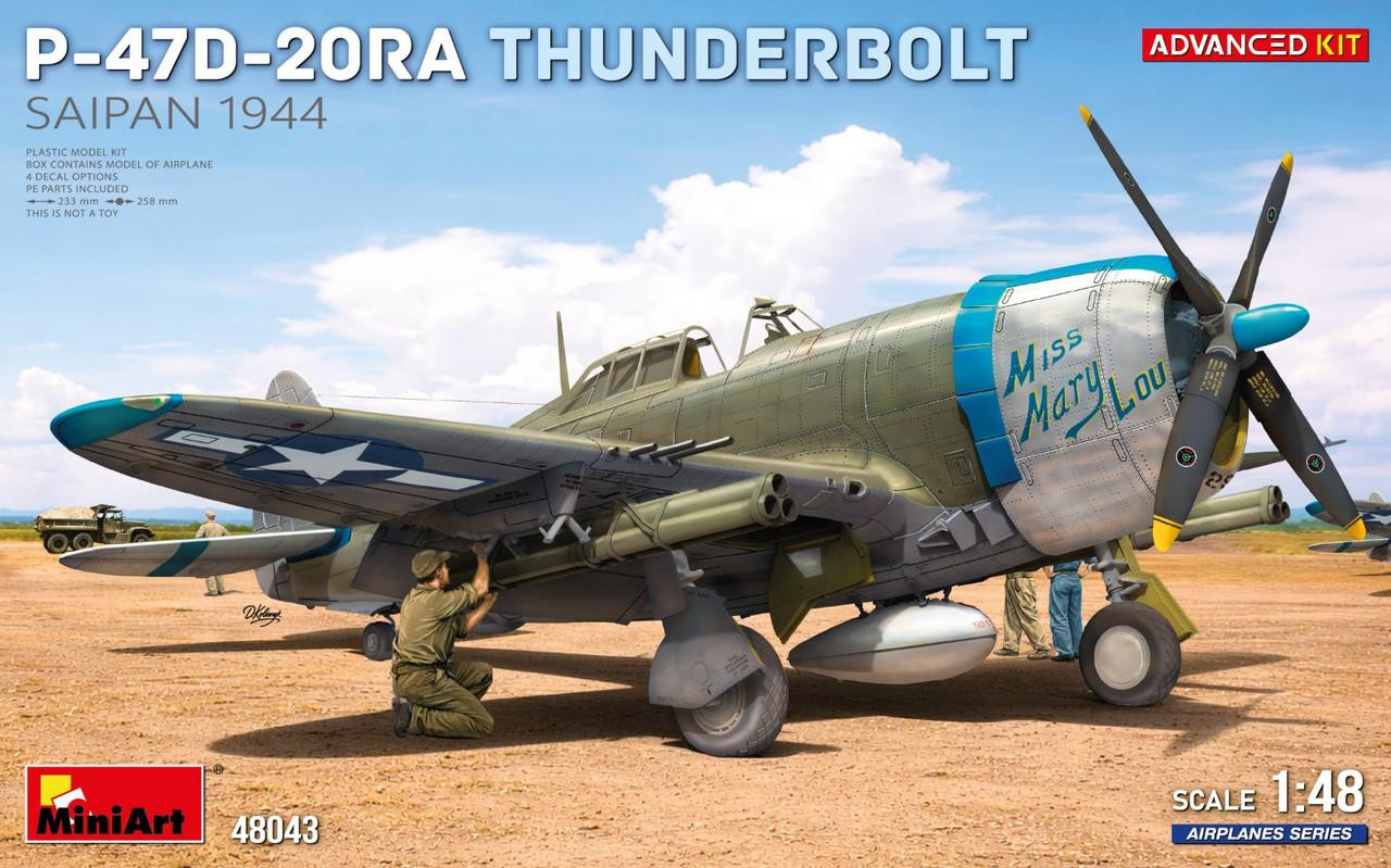 1/48 Miniart P-47D-20RA Thunderbolt Saipan 1944 (ADVANCED) Plastic