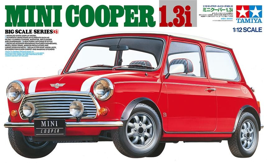 1/12 Tamiya Mini Cooper 1.3i Plastic Model Kit - Squadron.com