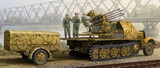 TRP1524 1/35 Trumpeter German SdKfz 7/1 Halftrack Late Version w/2cm Flak 38 Gun and Supply Trailer MMD Squadron