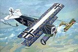 ROD418 1/48 Roden Fokker DVII OAW built, mid MMD Squadron