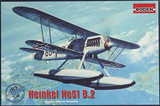 ROD453 1/48 Roden Heinkel He51B2 BiPlane Fighter w/Floats MMD Squadron