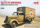 ICM35402 1/35 ICM Typ 2,5-32 with Shelter, WWII German Ambulance Truck  MMD Squadron
