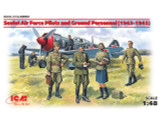 ICM48084 1/48 ICM Soviet Air Force Pilots and Ground Personnel (1943-1945)  (7 figures -  staff officer, 2 pilots, 3 mechanics, military servicewomen)  MMD Squadron