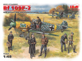 ICM48803 1/48 ICM Bf 109F-2 with German Pilots and Ground Personnel MMD Squadron