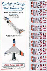 SFA350105s 1/350 Starfighter Decals - A7E Corsair II VA86 Sidewinders 1977-81 and Iranian Hostage Rescue Mission MMD Squadron