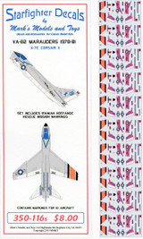 SFA350116s 1/350 Starfighter Decals - VA-82 Marauders 1978-1981 MMD Squadron