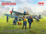 ICMDS4802 1/48 WWII RAF Airfield Spitfire MkIX, Spitfire MkVII and Figures MMD Squadron